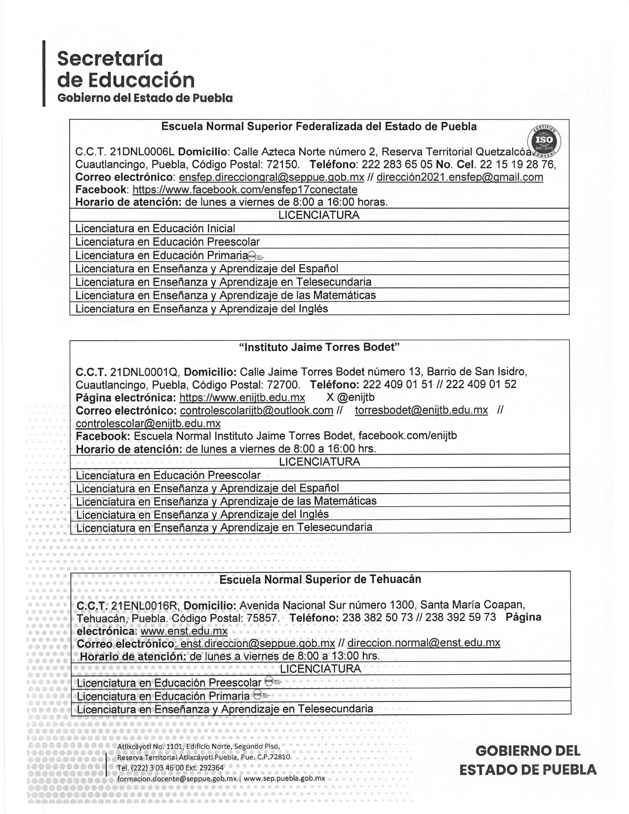 CONVOCATORIA DE INGRESO A LA EDUCACIÓN NORMAL - PUEBLA - 2024 2025_pages-to-jpg-0002