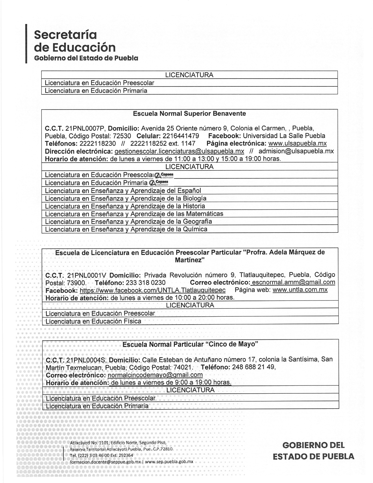 CONVOCATORIA DE INGRESO A LA EDUCACIÓN NORMAL - PUEBLA - 2024 2025_pages-to-jpg-0006