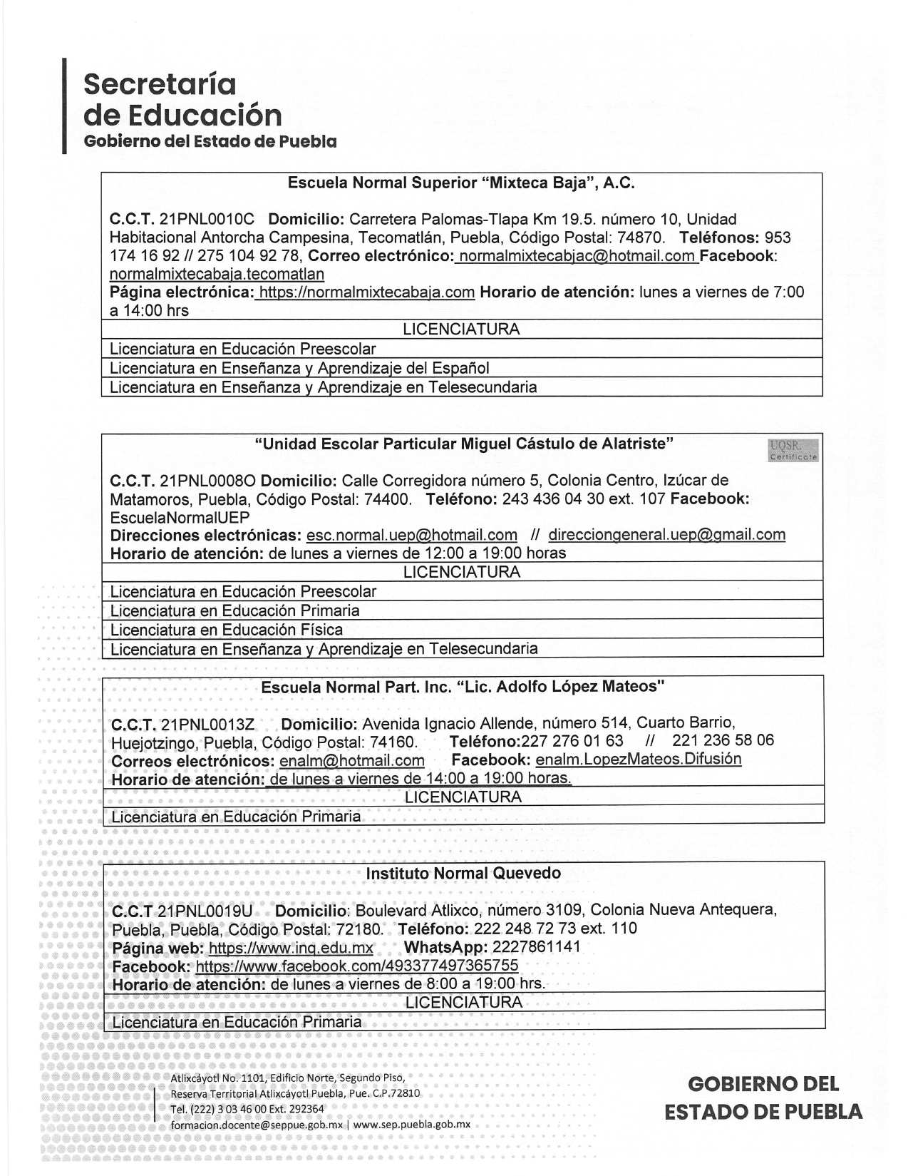 CONVOCATORIA DE INGRESO A LA EDUCACIÓN NORMAL - PUEBLA - 2024 2025_pages-to-jpg-0007